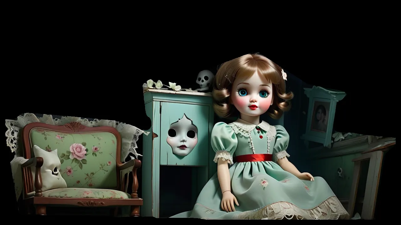 Cursed Nursery Doll — AI projection-mapping facade art generated in FacadeLab